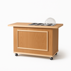 Bar mobile en bois – Fabrication artisanale