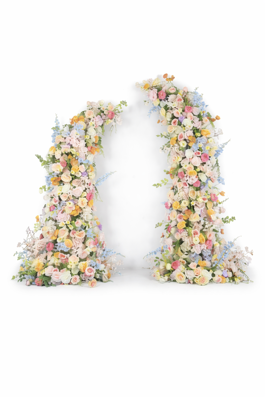 Demi-arche florale avec support – Rose & Pêche